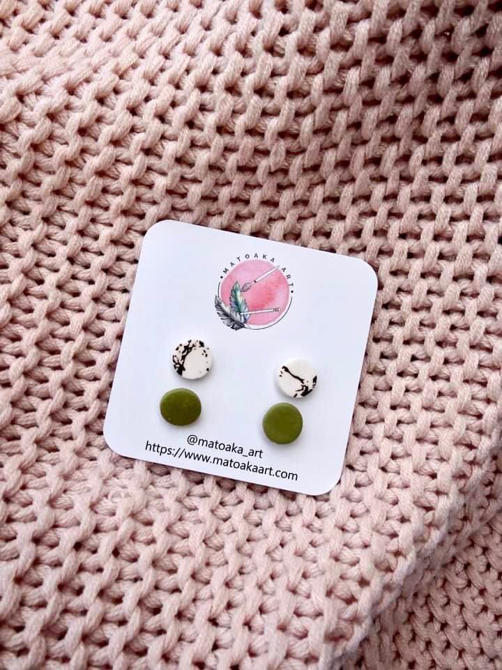 Marble Studs | 2 Pack