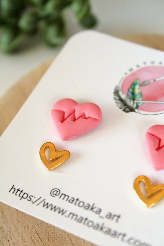 Beating Heart Studs - 2 Pack