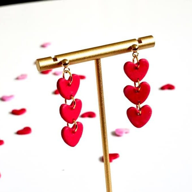 3 Tiered Heart Dangles